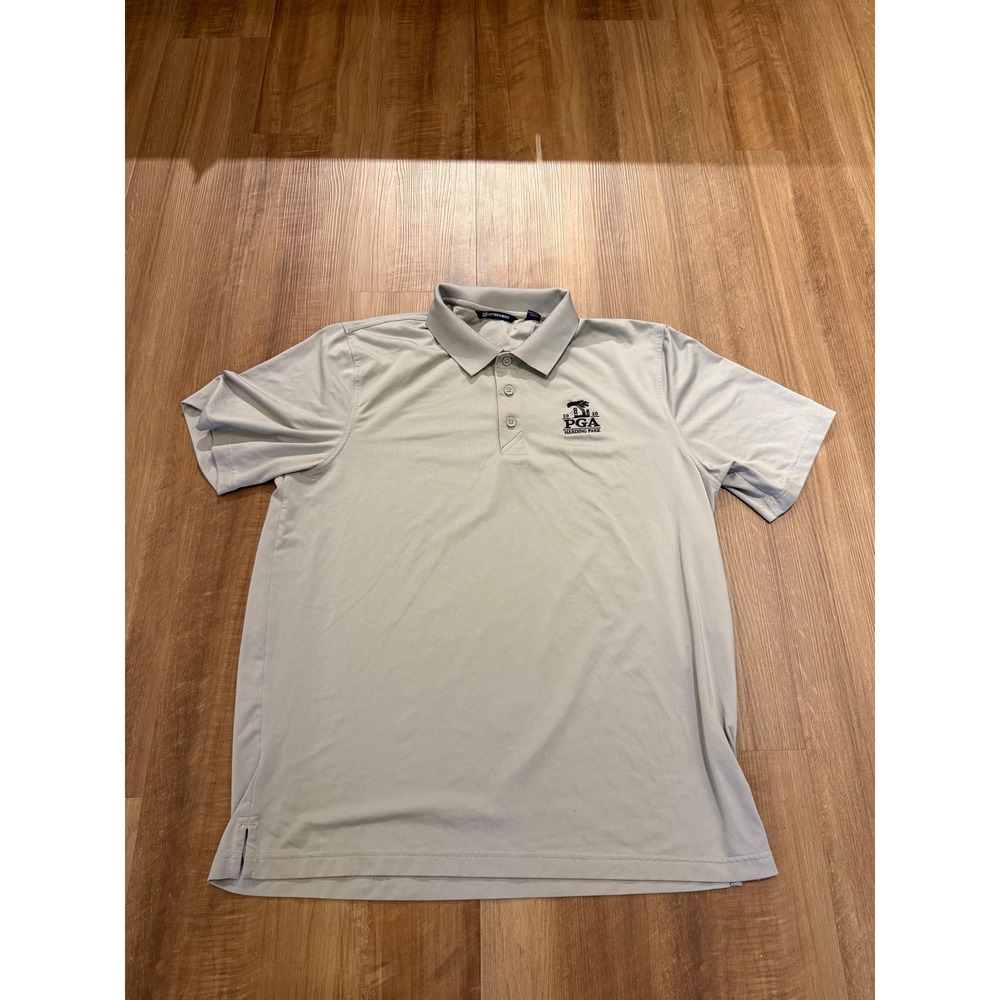 Cutter & Buck Polo Shirt Mens L Gray 2020 PGA Harding Park MCK00107